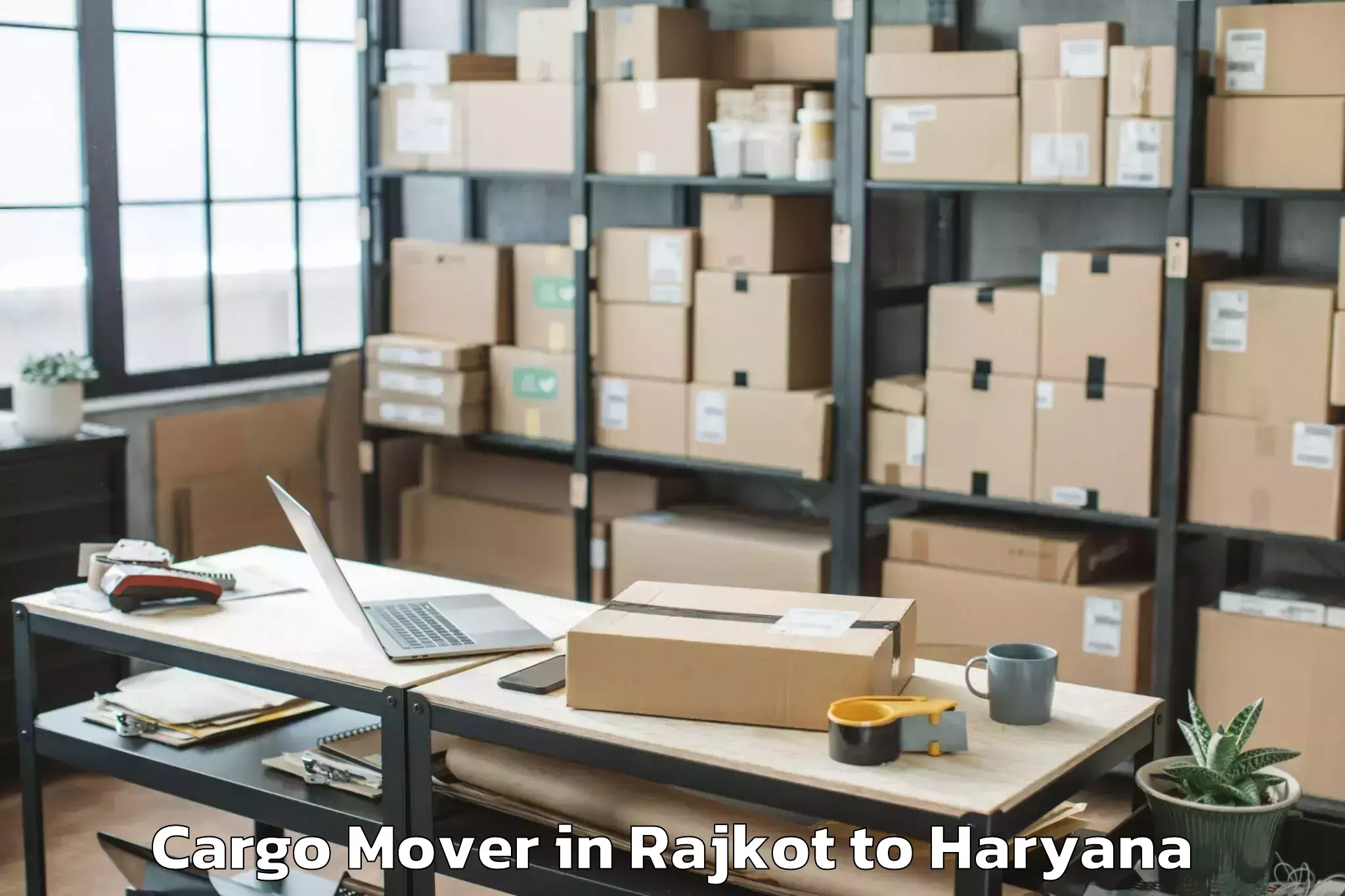 Reliable Rajkot to Ambience Mall Gurgaon Cargo Mover